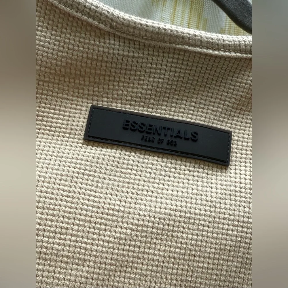 Waffle Essentials Cream Tank Top - Picture 12 of 13